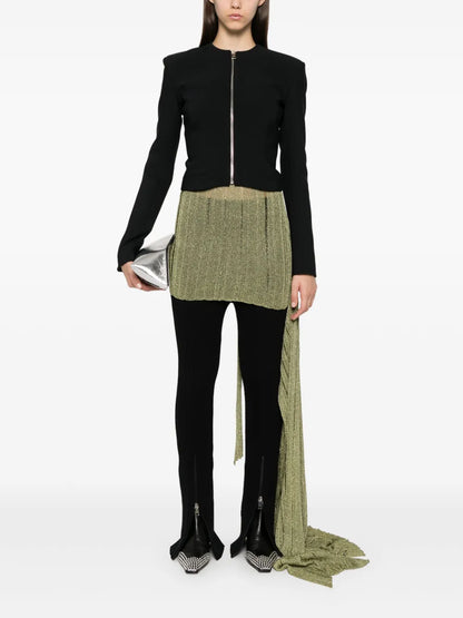 Zip-Fastening Cropped Jacket