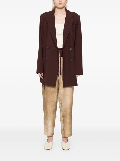 Abstract Pattern Print Drawstring Trousers