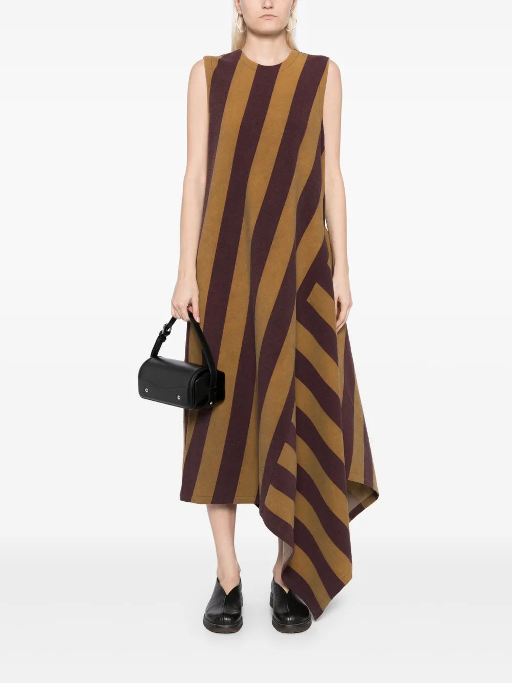Striped Asymmetric Dress