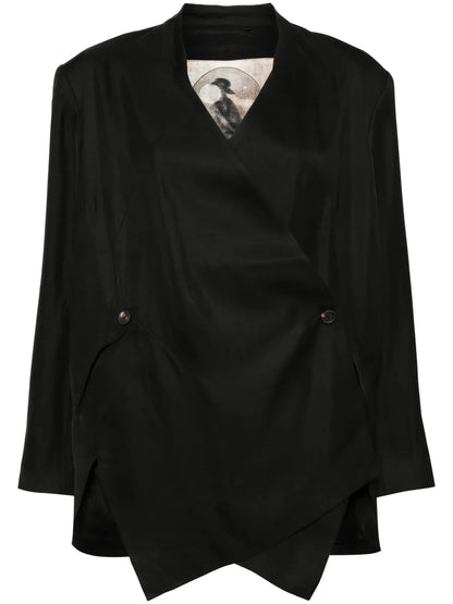 Asymmetric Long Sleeve Blazer