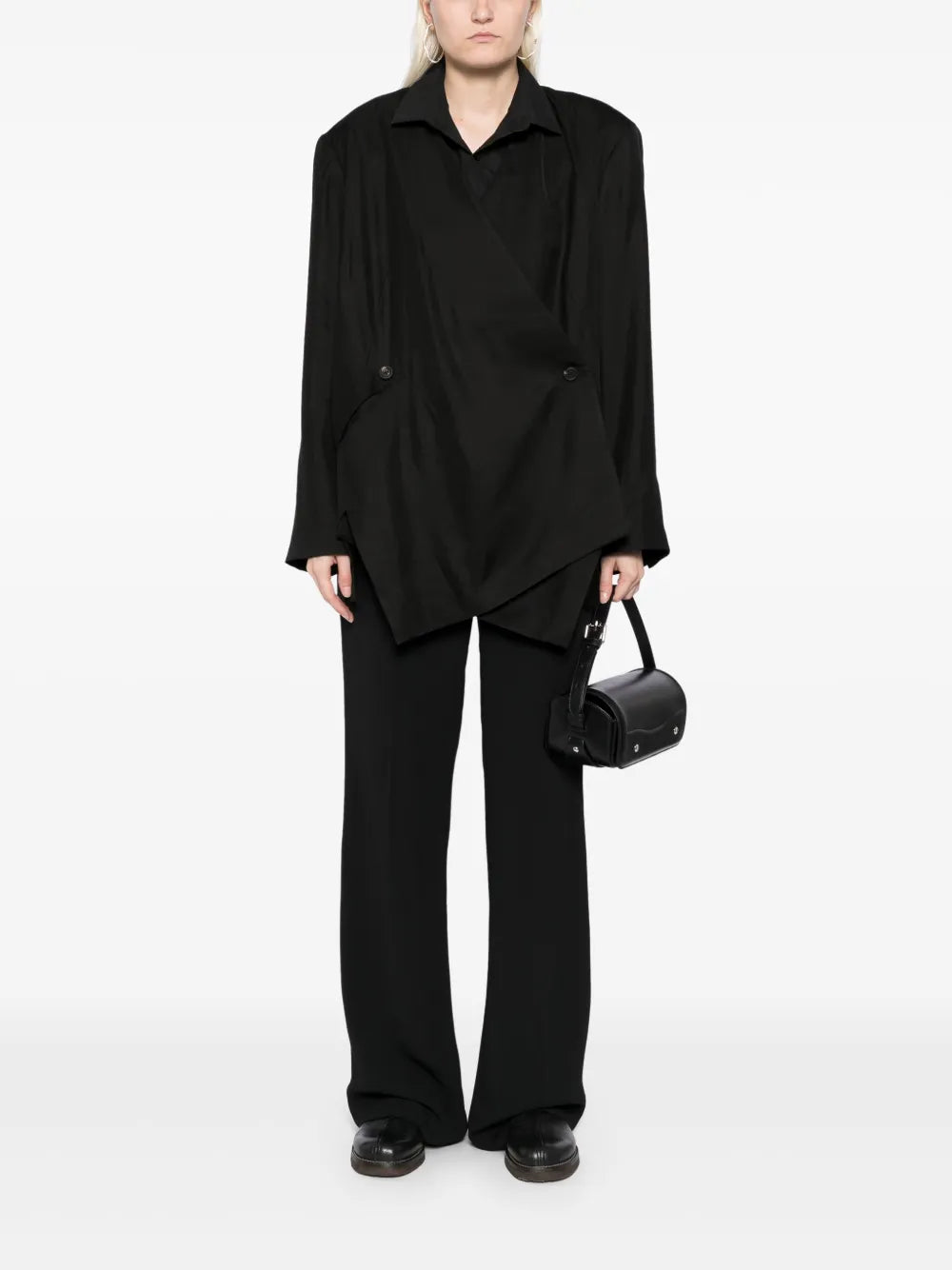 Asymmetric Long Sleeve Blazer