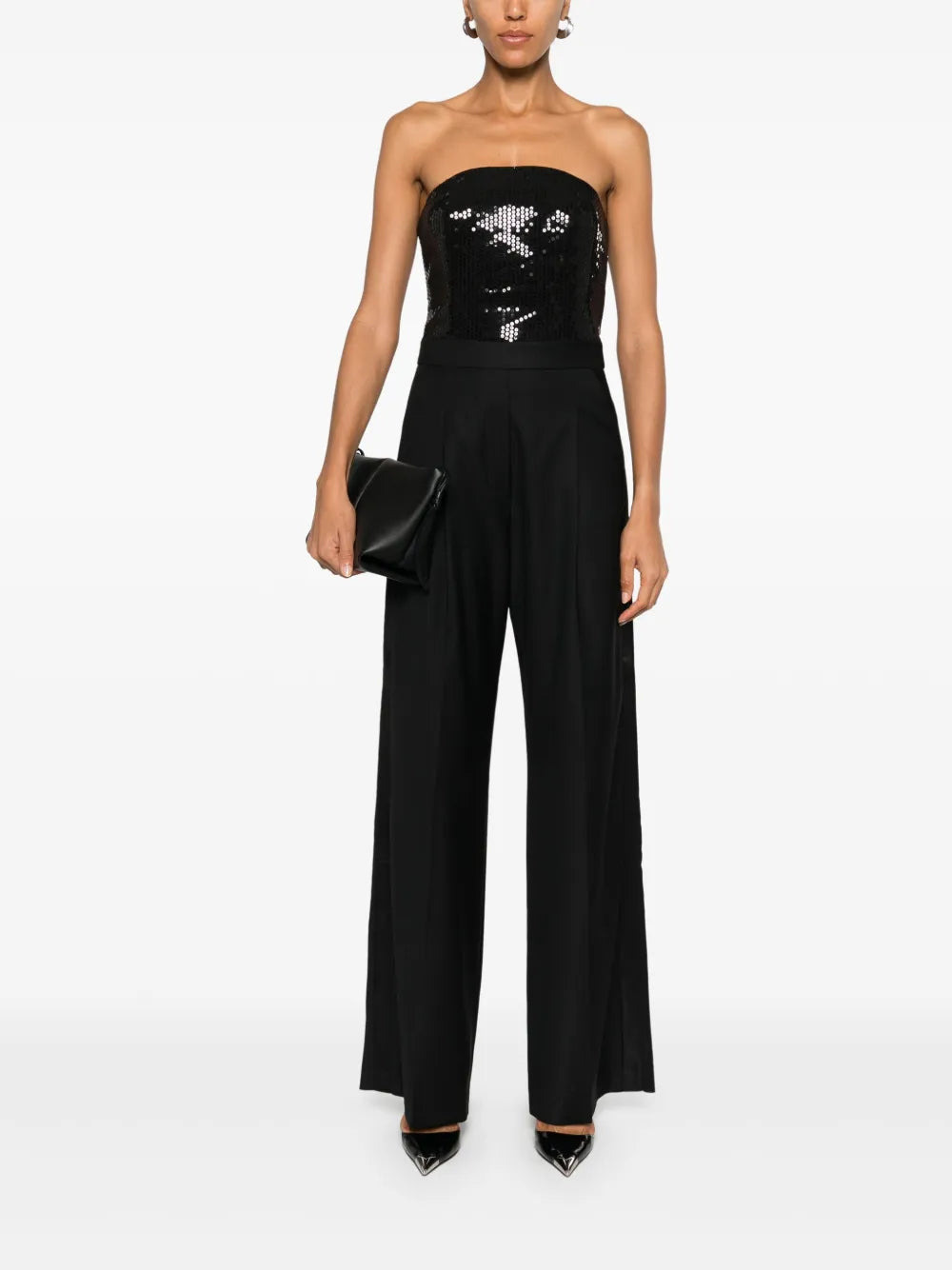 Sequin-Embellished Twill Jumpsuit