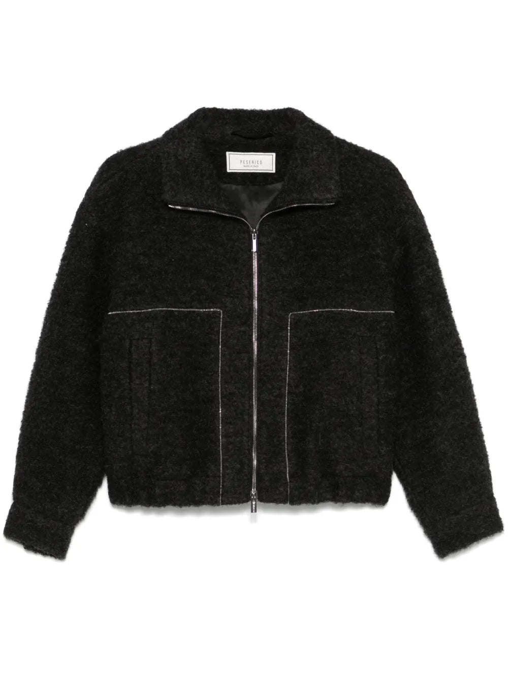 Bouclé Bomber Jacket