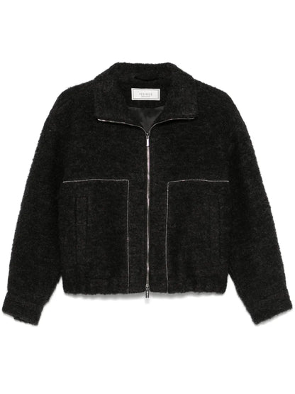 Bouclé Bomber Jacket