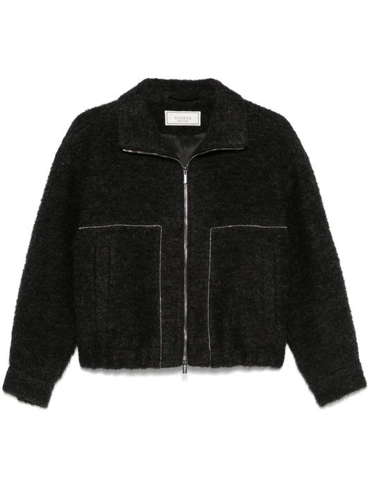 Bouclé Bomber Jacket