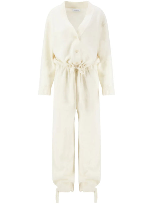 Button-Fastening Jumpsuit