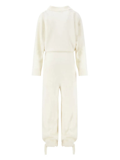 Button-Fastening Jumpsuit