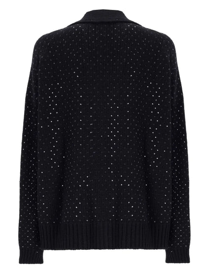 Rhinestone-Embellished Cardigan