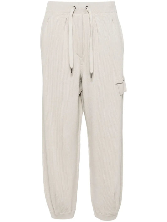 Beaded Trim-Detailing Track Pants