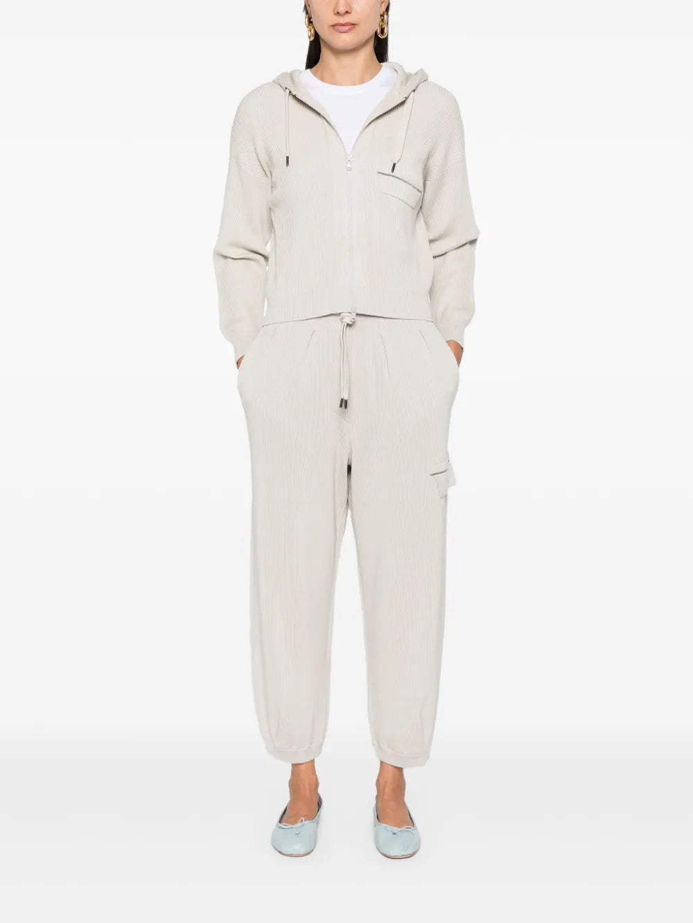 Beaded Trim-Detailing Track Pants