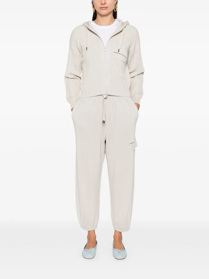 Beaded Trim-Detailing Track Pants