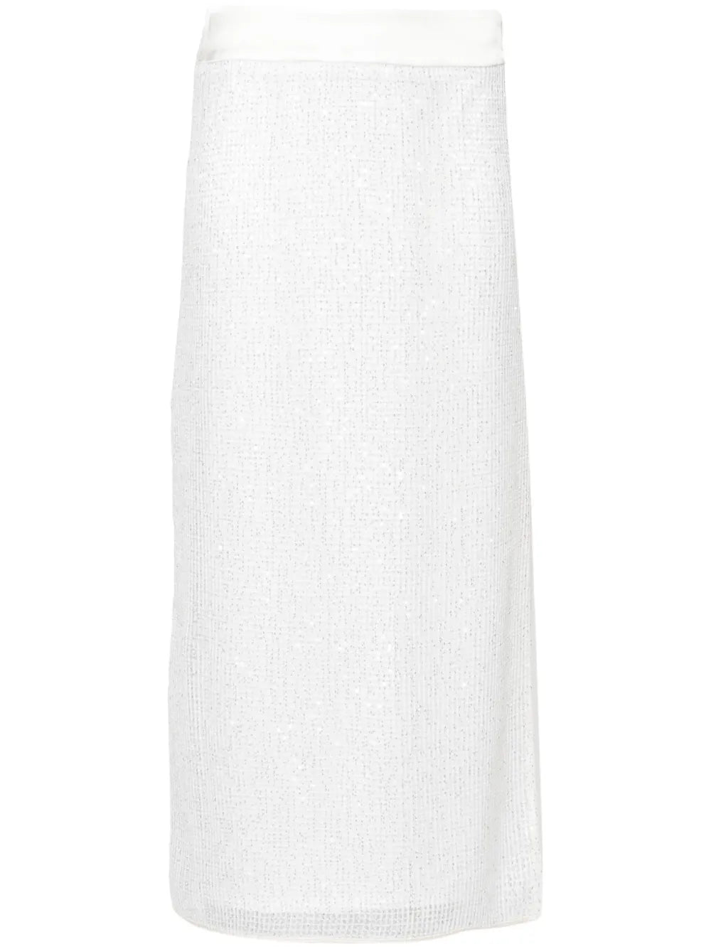 Sequin-Embellished Midi Skirt