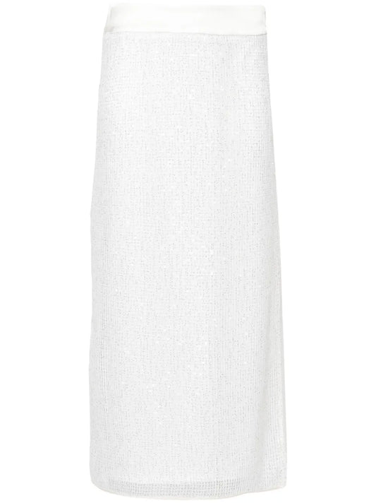 Sequin-Embellished Midi Skirt