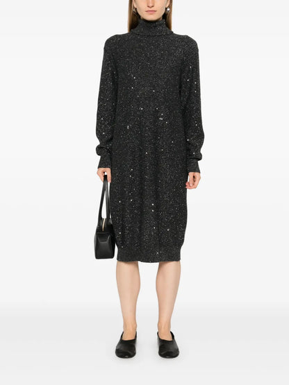 Sequinned Midi Dress
