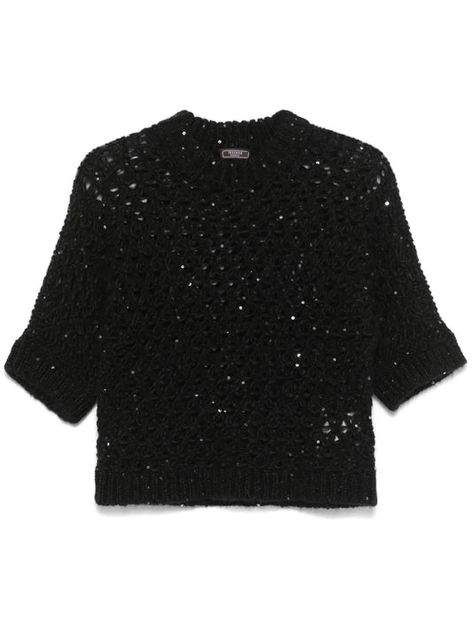 Sequin-Embellished Sweater
