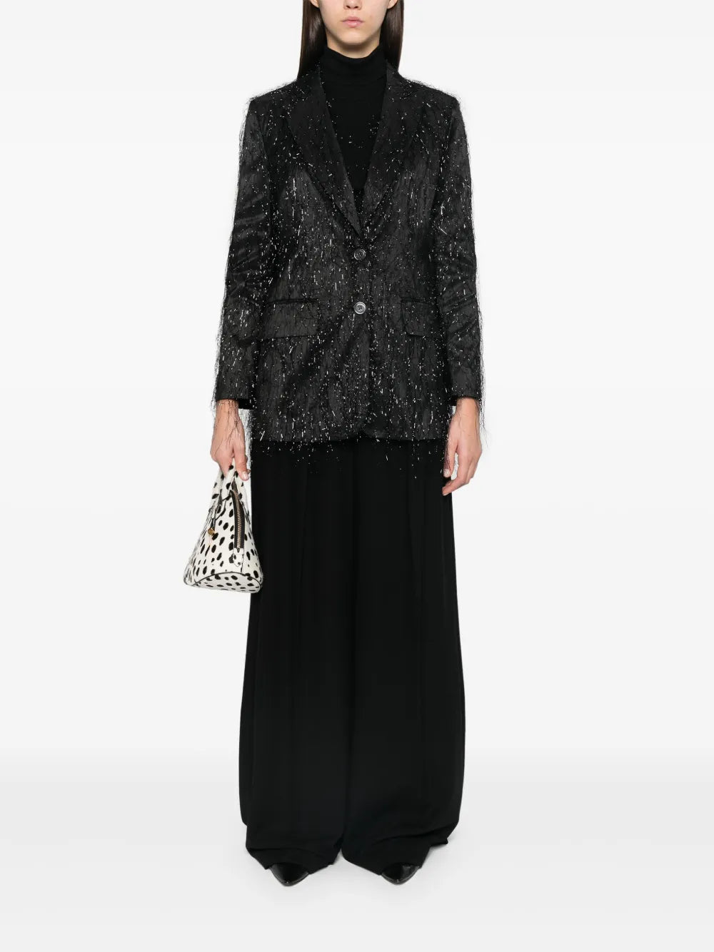 Lurex Single-Breasted Blazer