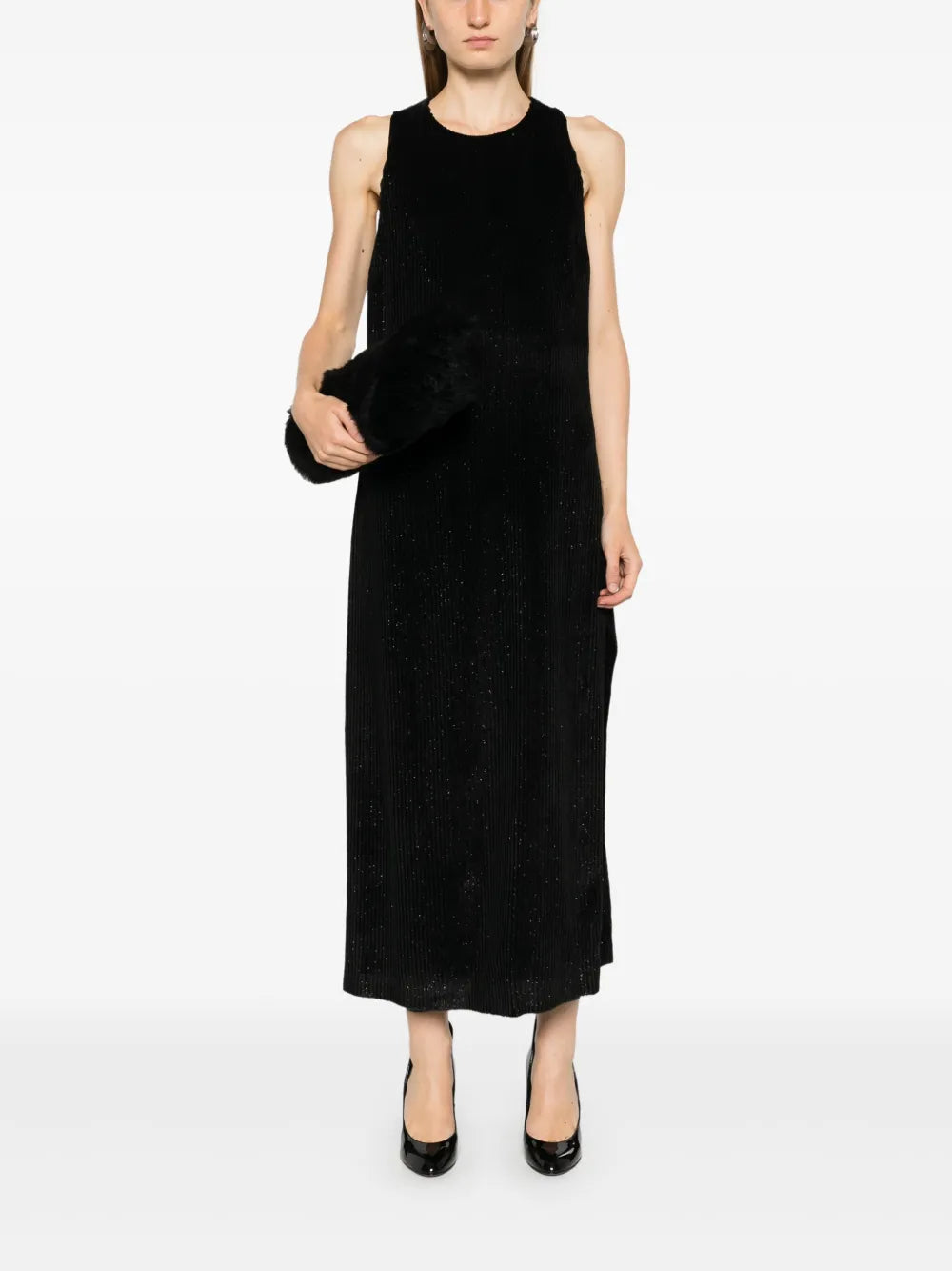 Velvet Sleeveless Maxi Dress
