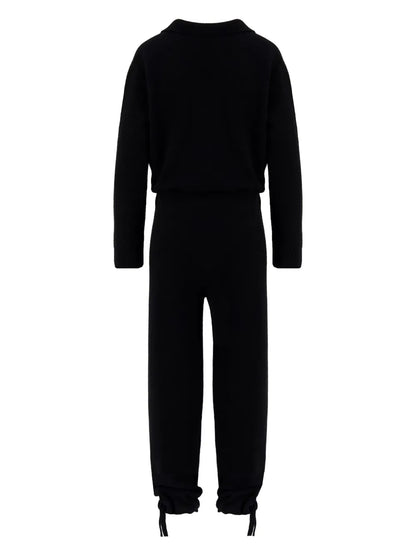 Button-Fastening Jumpsuit