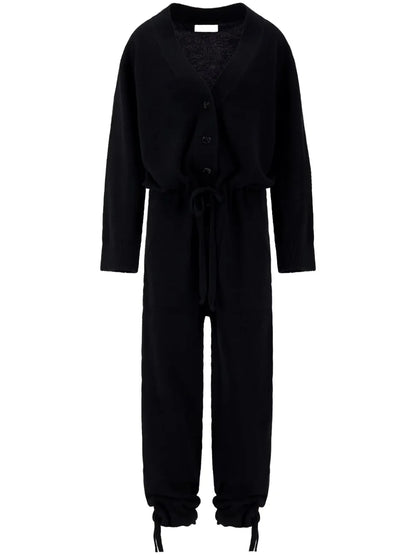 Button-Fastening Jumpsuit
