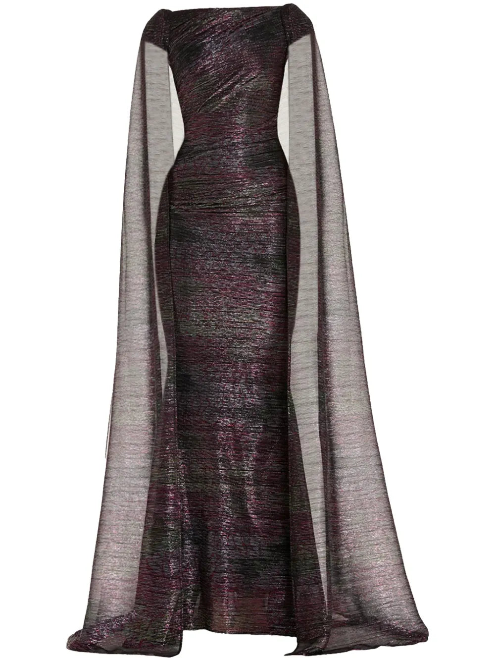 Cape Lurex-Effect Gown