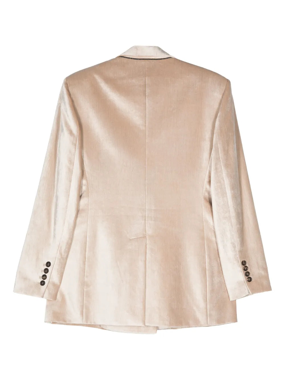 Monili-Detail Velvet Blazer