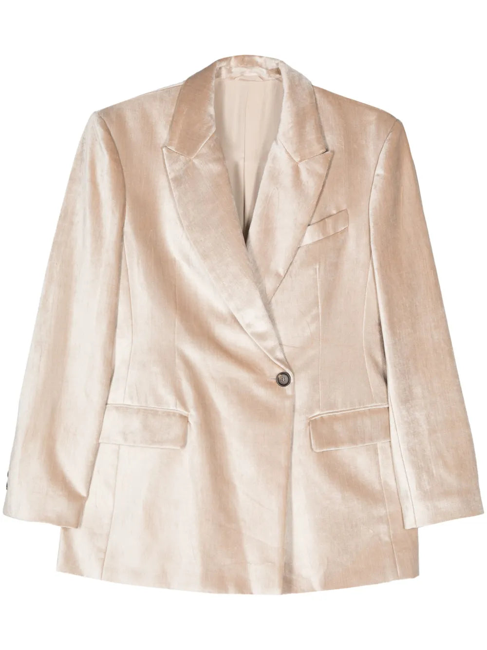 Monili-Detail Velvet Blazer