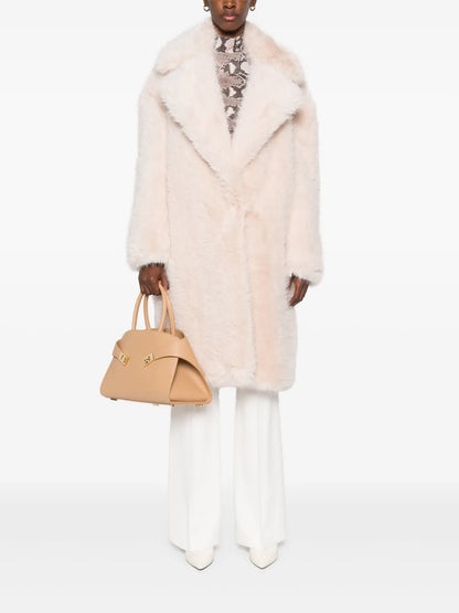 Faux-Fur Midi Coat