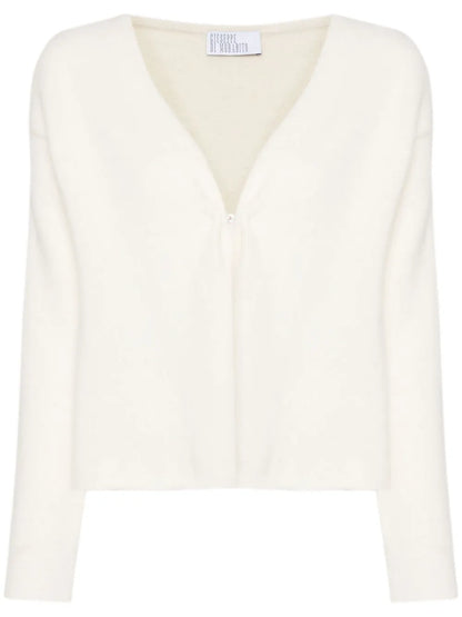 Brooch-Detail Cardigan