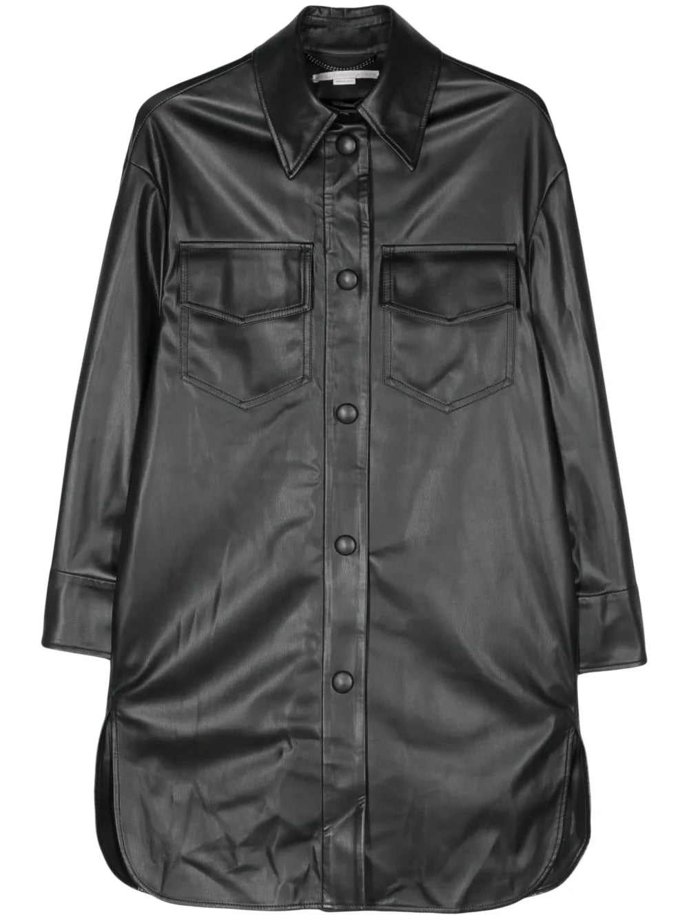 Faux-Leather Overshirt