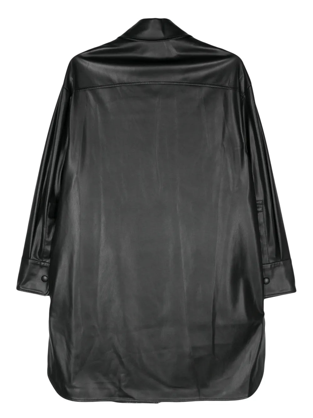 Faux-Leather Overshirt
