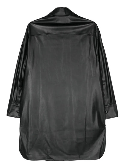 Faux-Leather Overshirt