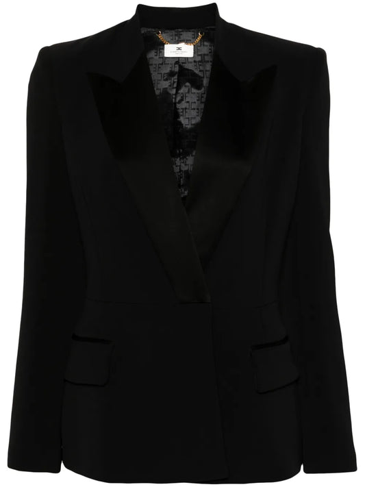 Crepe Double-Breasted Jacket