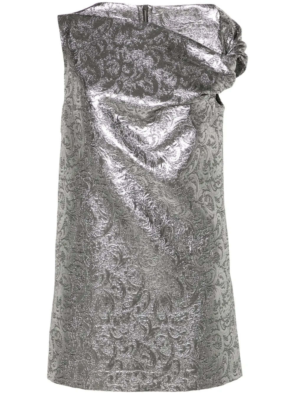 Brocade-Effect Minidress