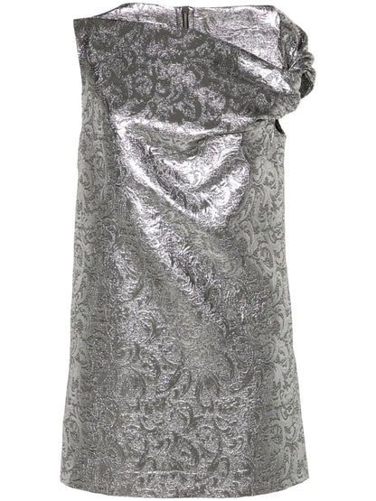 Brocade-Effect Minidress