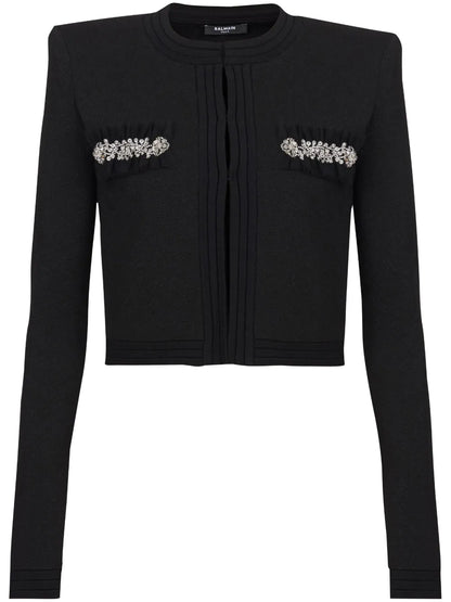 Crystal-Embellished Cardigan