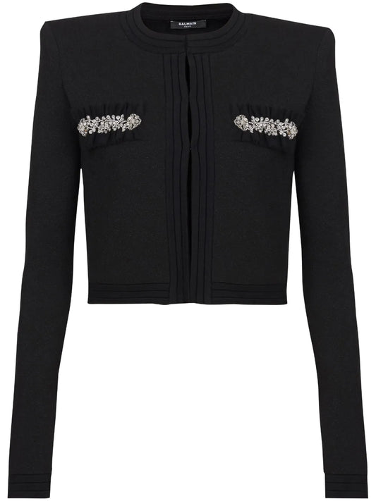Crystal-Embellished Cardigan