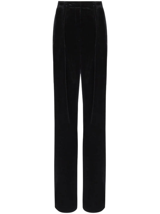 Pleated Velvet Trousers