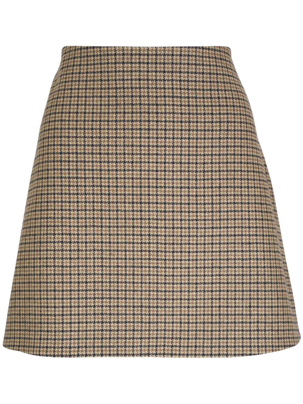 Check-Pattern Straight Skirt