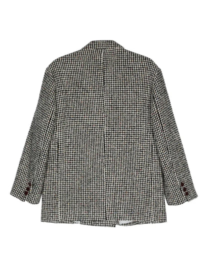 Houndstooth-Pattern Coat