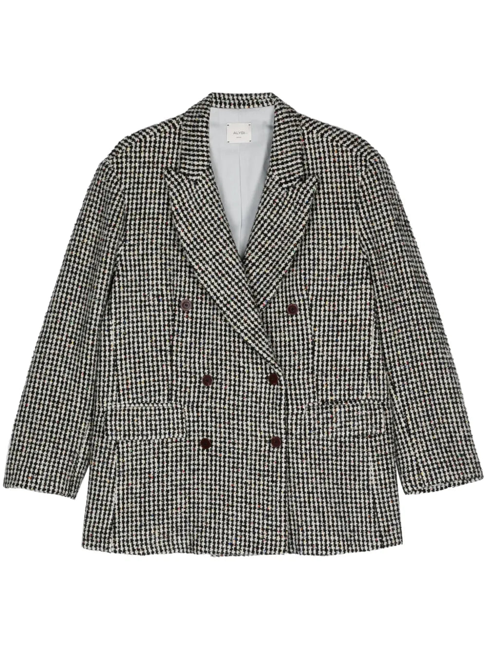 Houndstooth-Pattern Coat