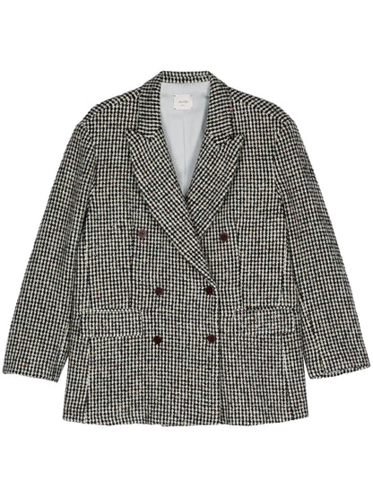 Houndstooth-Pattern Coat