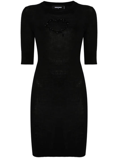 Crystal-Embellished Mini Dress