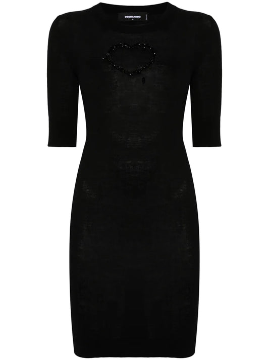Crystal-Embellished Mini Dress