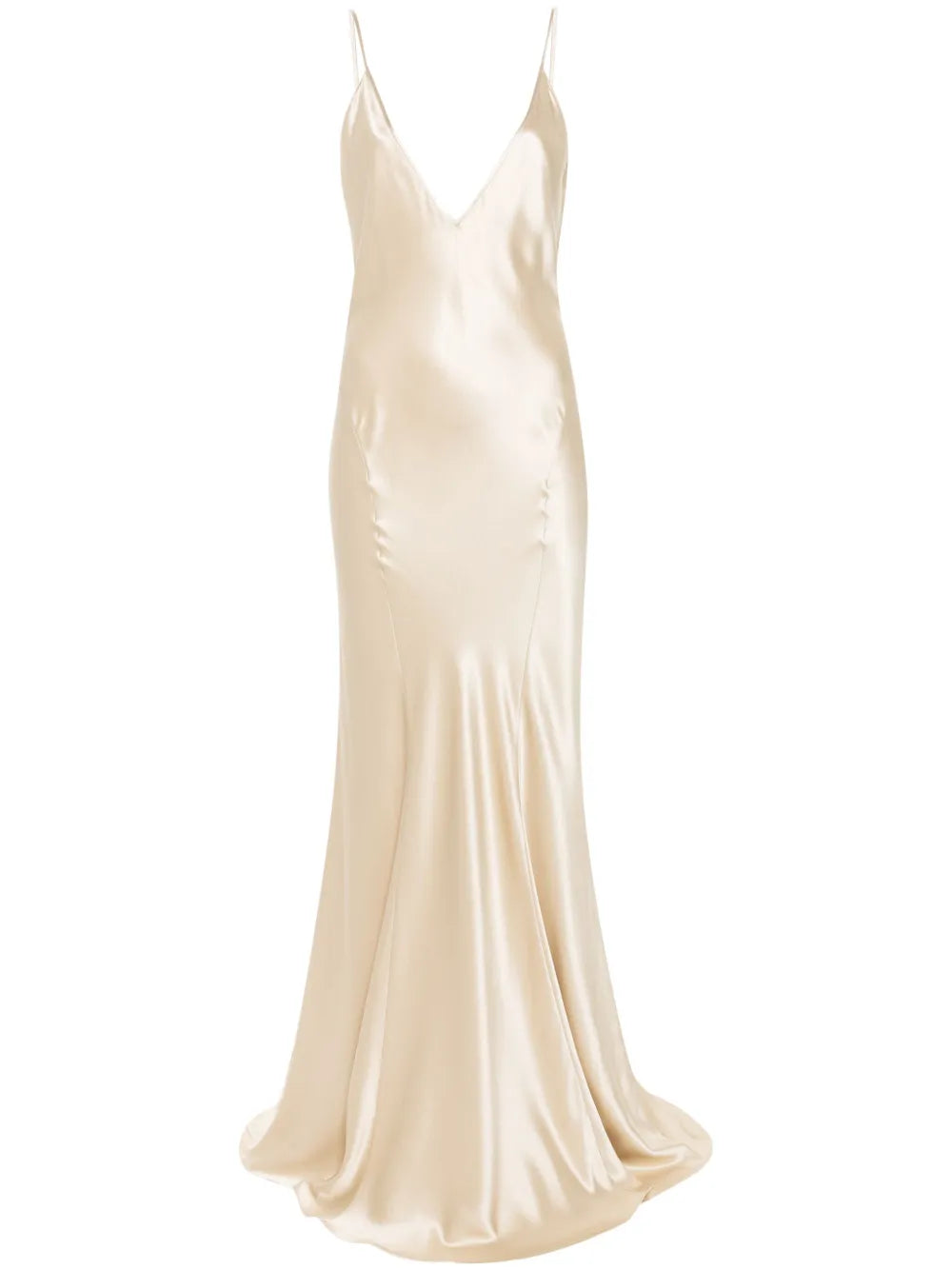 Silk V-Neck Maxi Dress