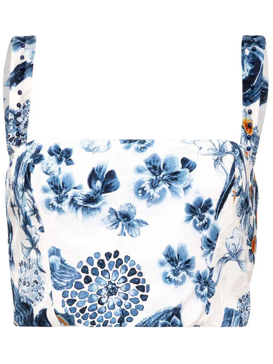 Cacao Petalo Cropped Top