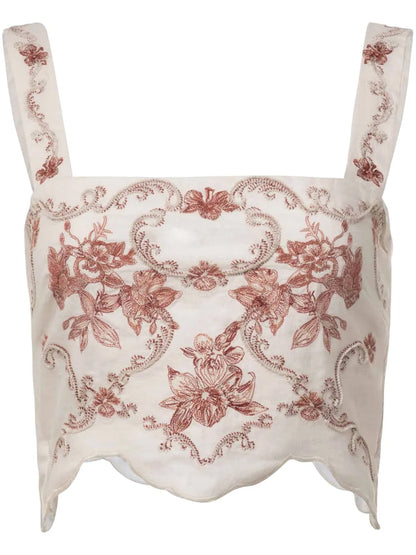 Luciana Florero Cropped Top