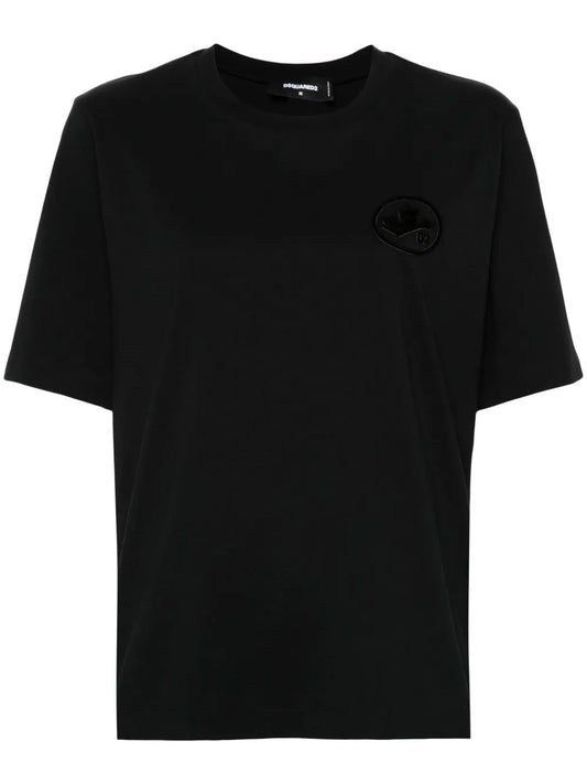 Flocked-Logo T-Shirt
