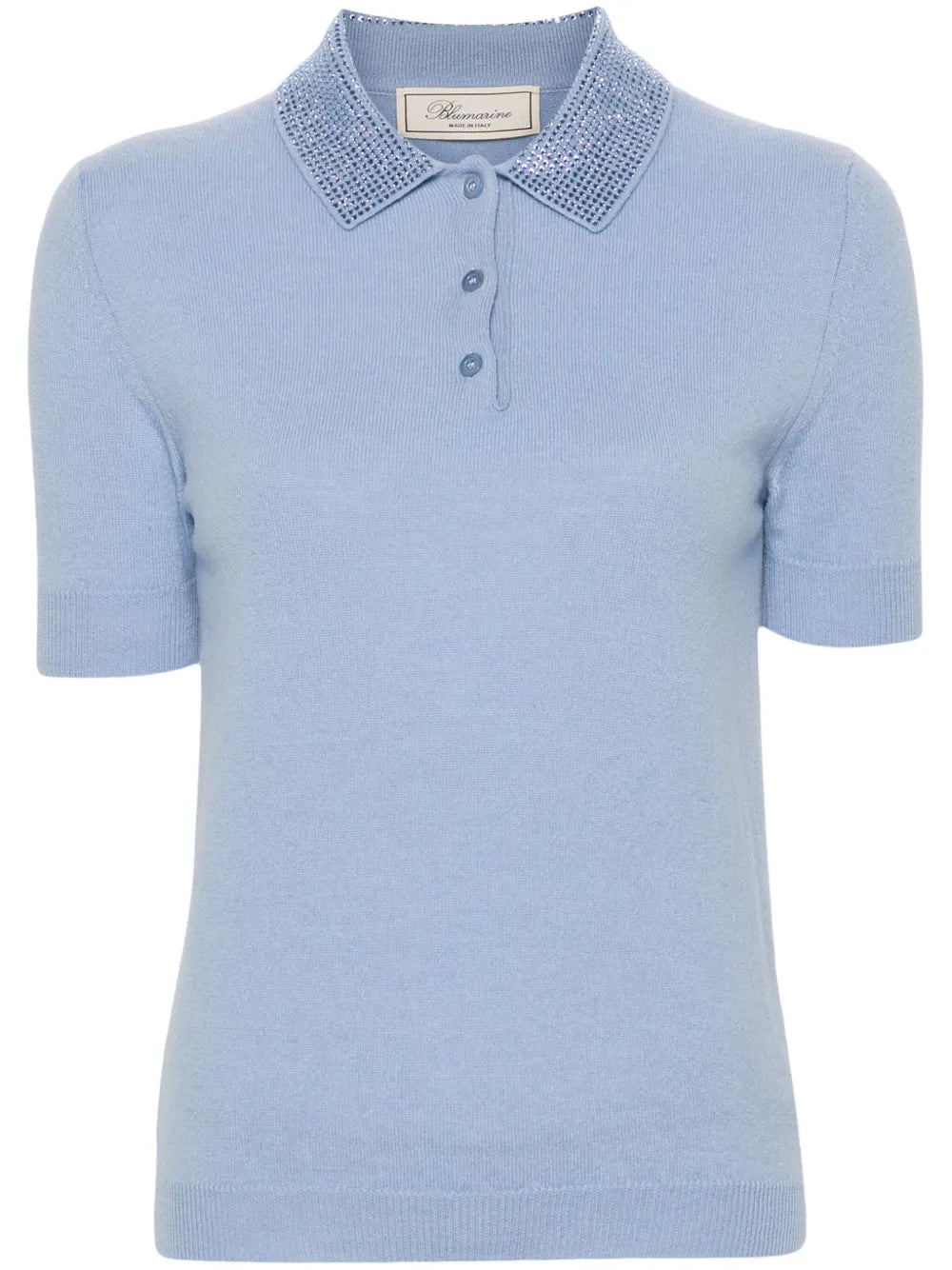 Crystal-Embellished Polo Top