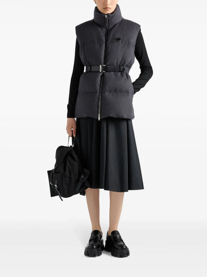 Belted Down-Padded Gilet