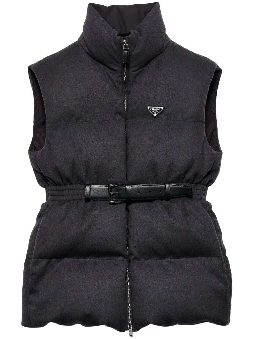 Belted Down-Padded Gilet